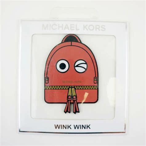 michael kors womens wink wink printed stick-on leather stickers